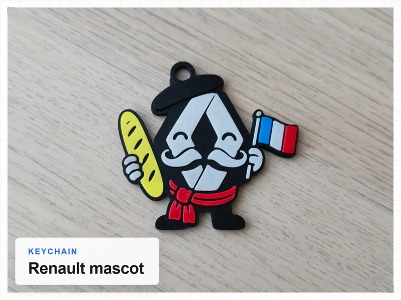 Renault logo mascot keychain