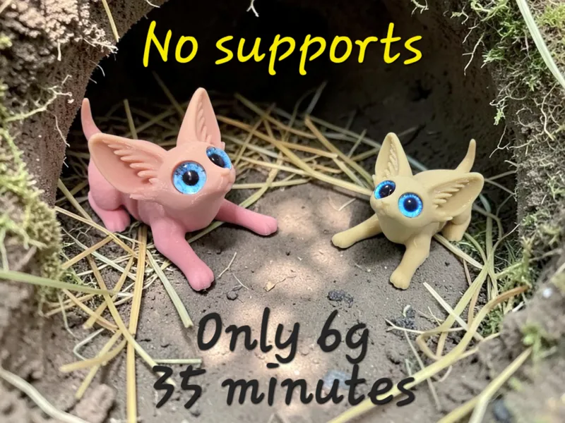 SC Flexi Fennec Fox - glass eye compatible