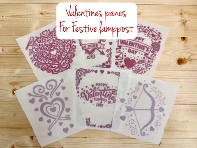 Valentines panes for the Festive Lamppost
