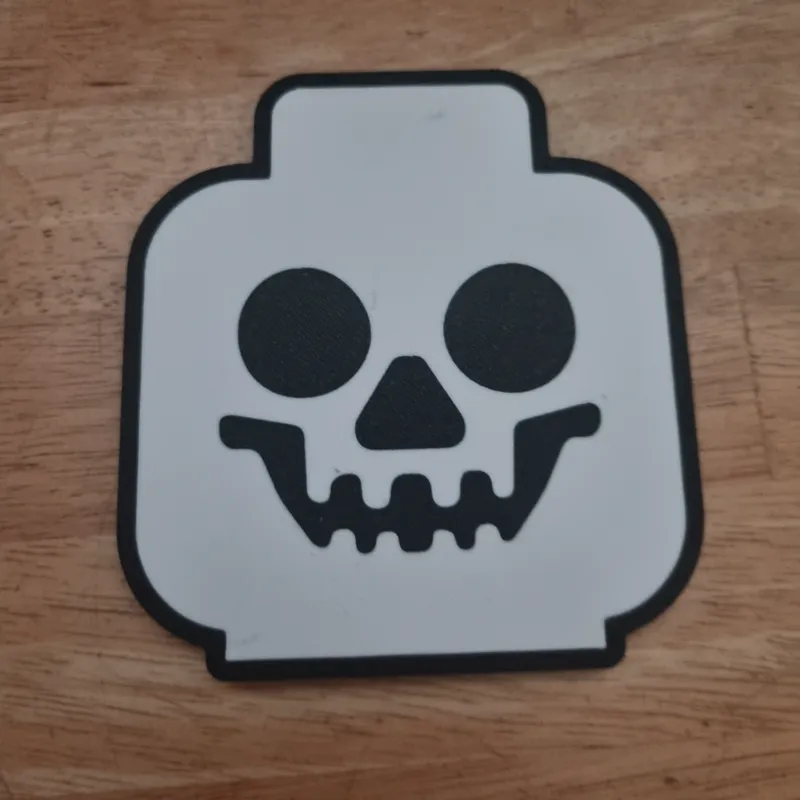 Brick themed Skull coaster