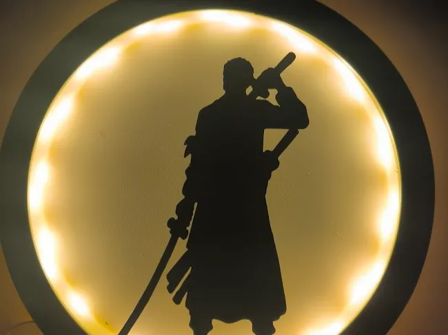 Silhouetten Lampe One Piece Zorro
