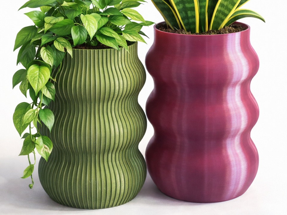 Wave Planter — 3D Printed Planter