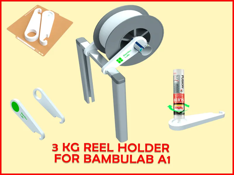 Porta bobina da 3Kg per Bambu Lab A1