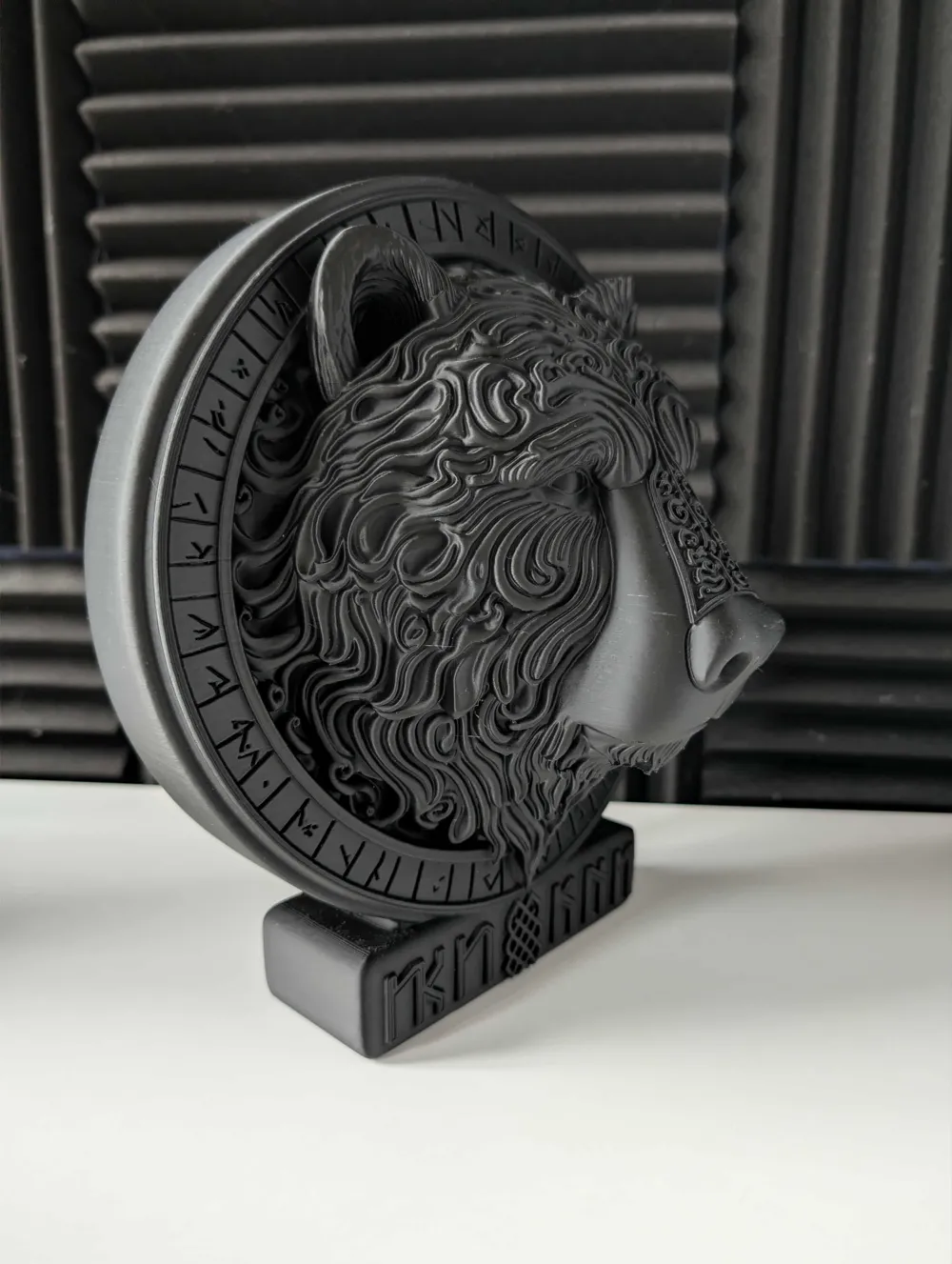 Bear Head Wall Relief - Viking Runes by orrca33 MakerWorld: Download ...