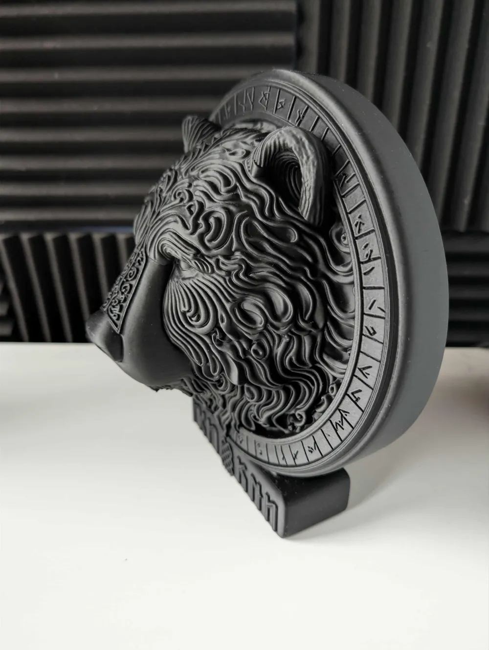 Bear Head Wall Relief - Viking Runes by orrca33 MakerWorld: Download ...