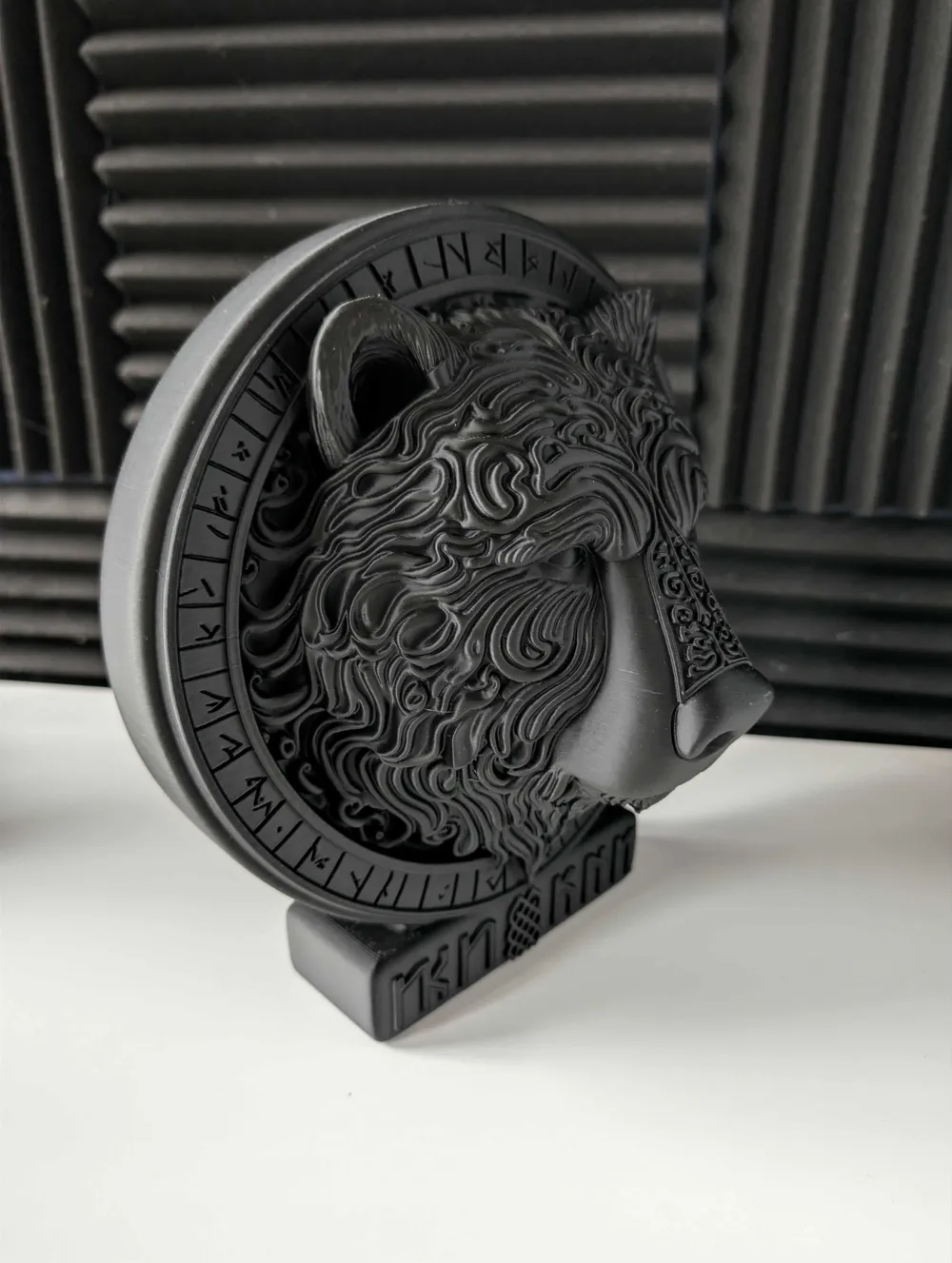 Bear Head Wall Relief - Viking Runes by orrca33 MakerWorld: Download ...