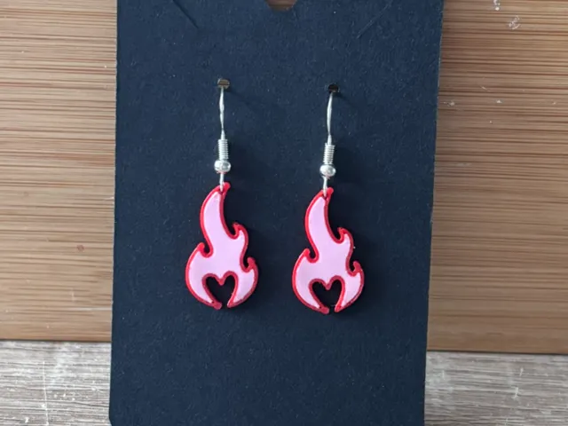 Flame Heart Earring