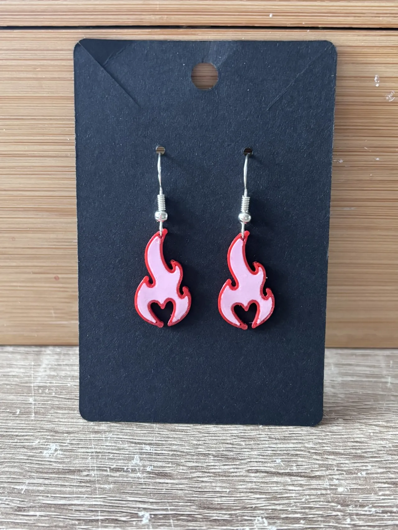Flame Heart Earring view 2