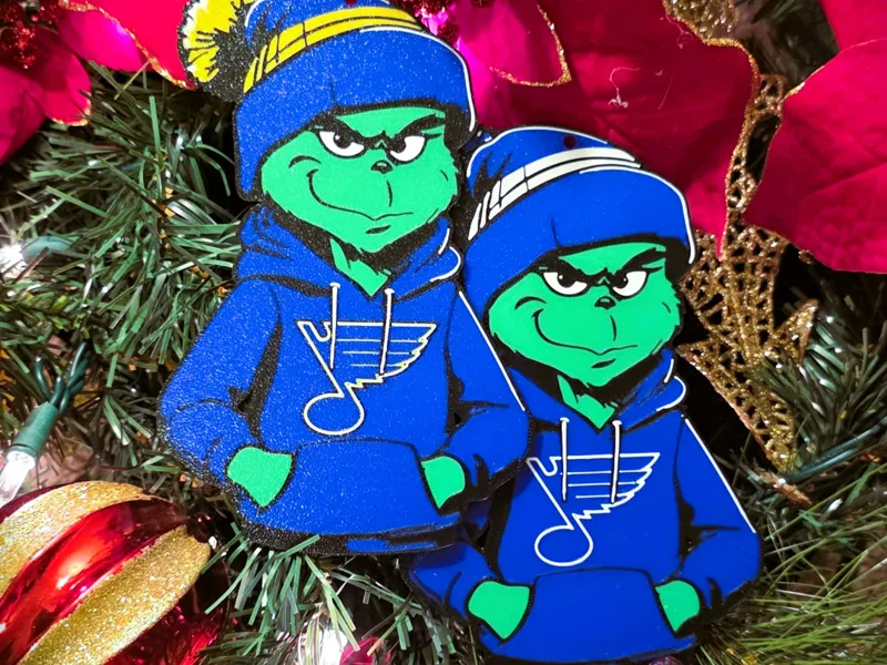 Grinch St. Louis Blues Christmas Ornament