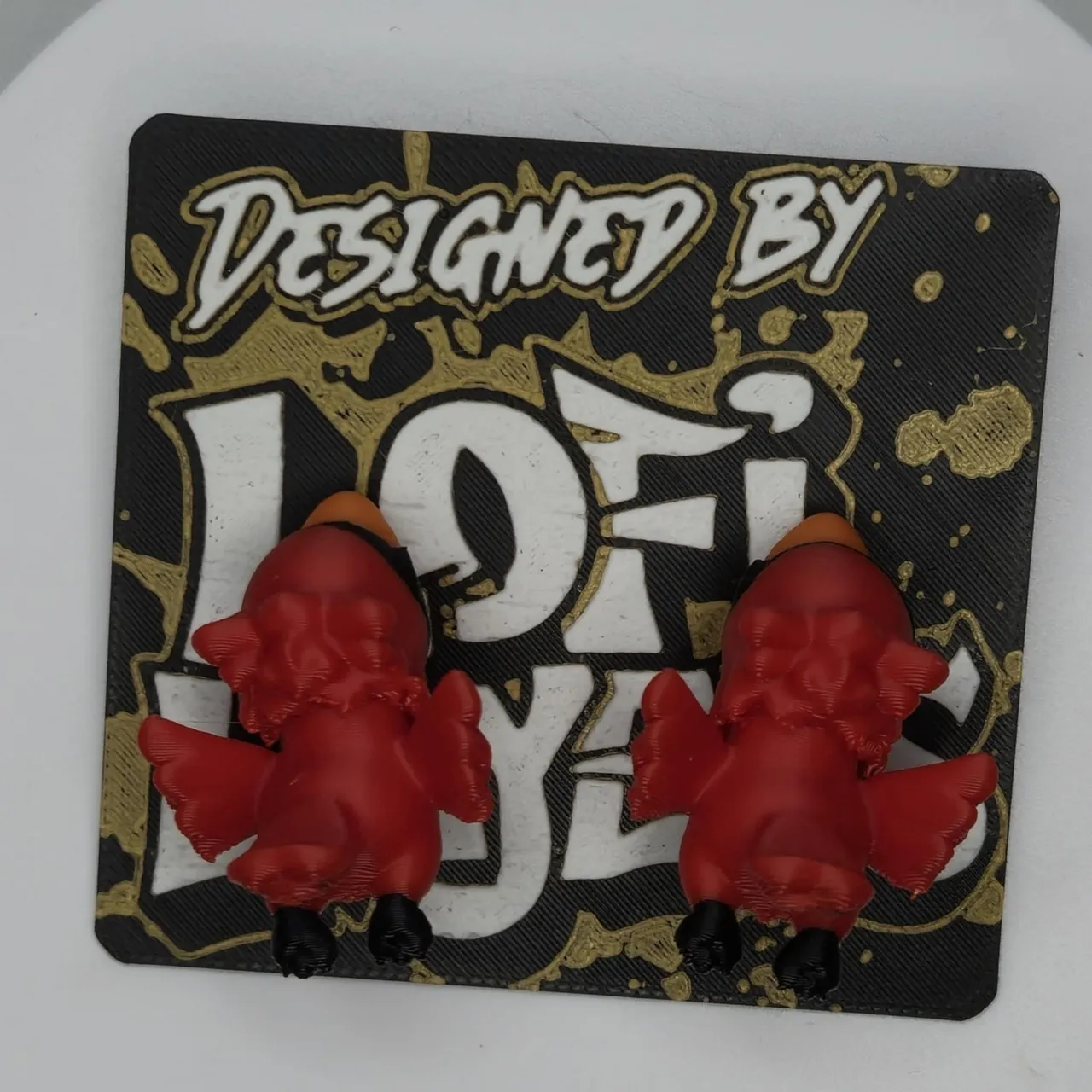 Baby Cardinal Chomper Earrings view 2