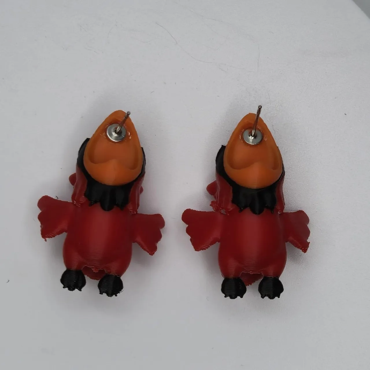 Baby Cardinal Chomper Earrings view 3
