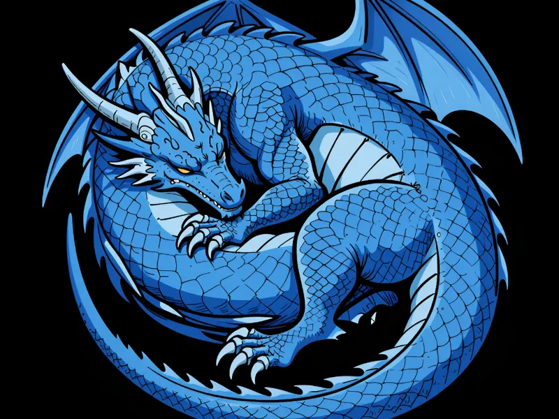 Blue Curled Dragon