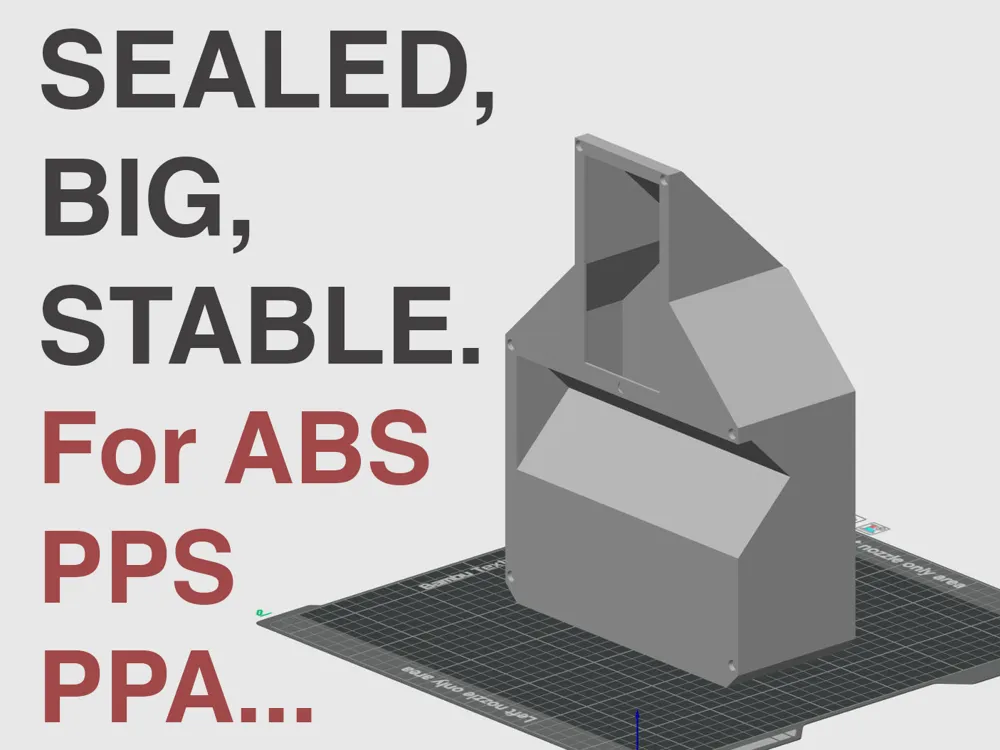 H2D Sealed Big Poop Box For High Temp Printing - Free 3D Print