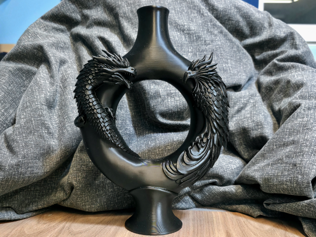 Dragon Phoenix Vase