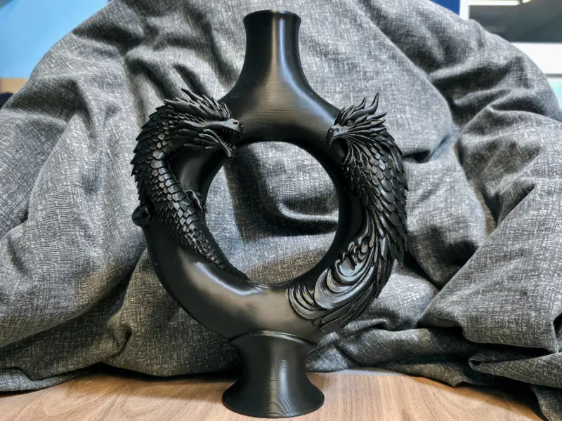 Dragon Phoenix Vase