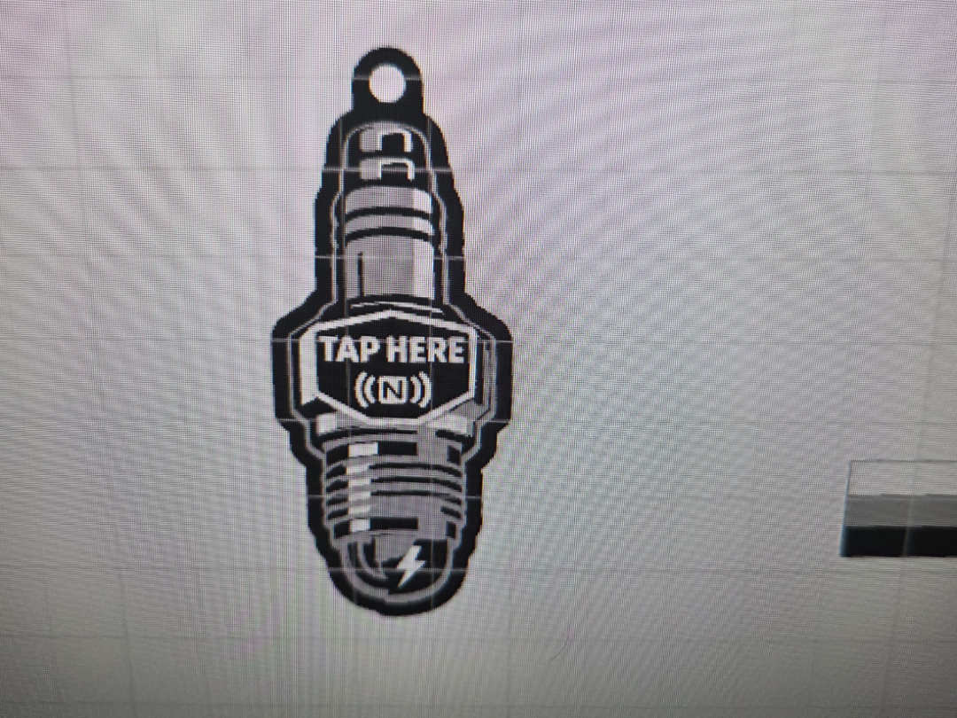 spark plug nfc keychain 
