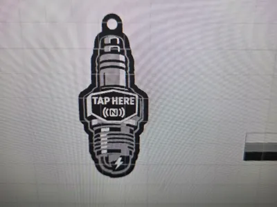 spark plug nfc keychain 