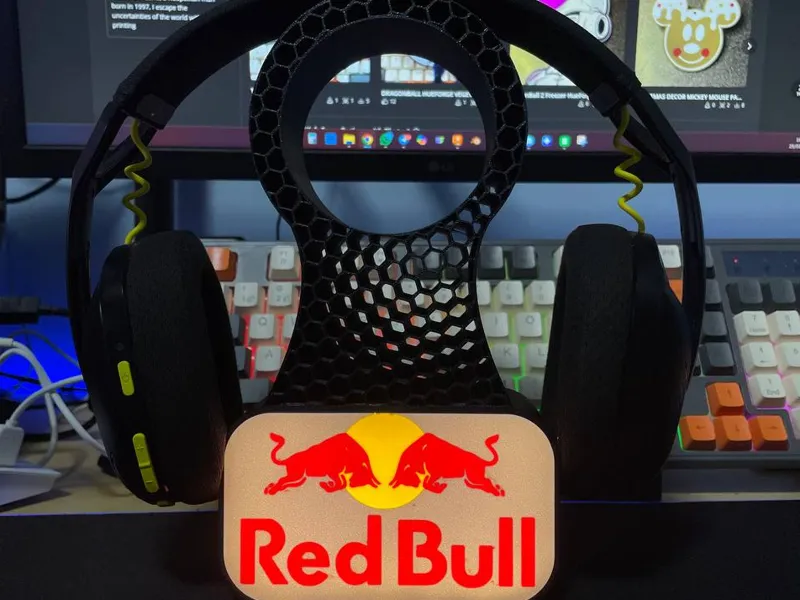 Stand Headphone With LightBox RedBull