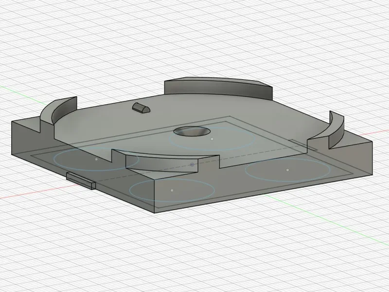 Hue Tap Dial Elko with no Chamfer, harder edges.