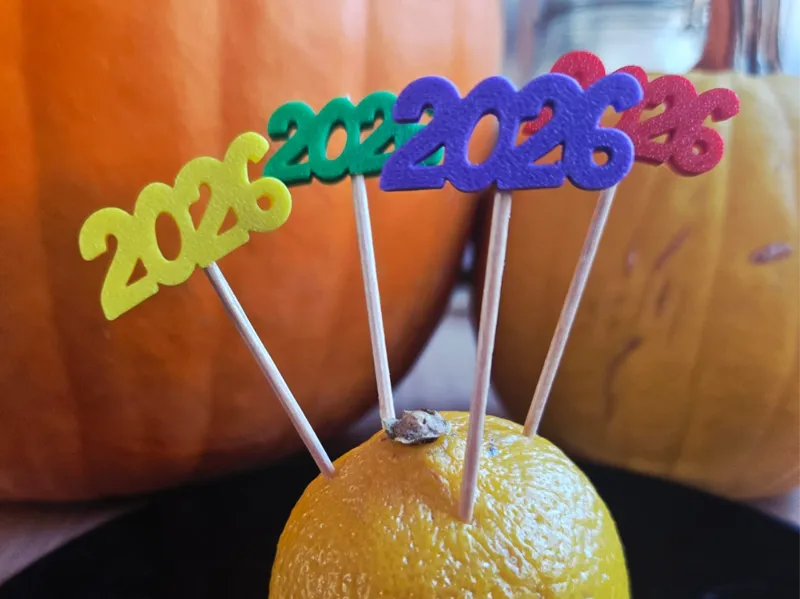 2026 New Year toothpicks and skewers decoration