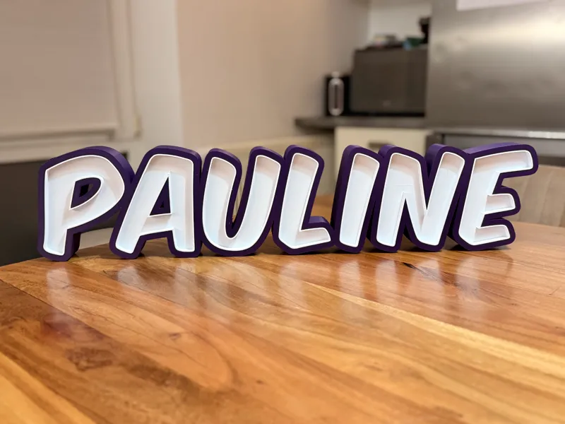 Pauline LED Namenlampe Lightbox