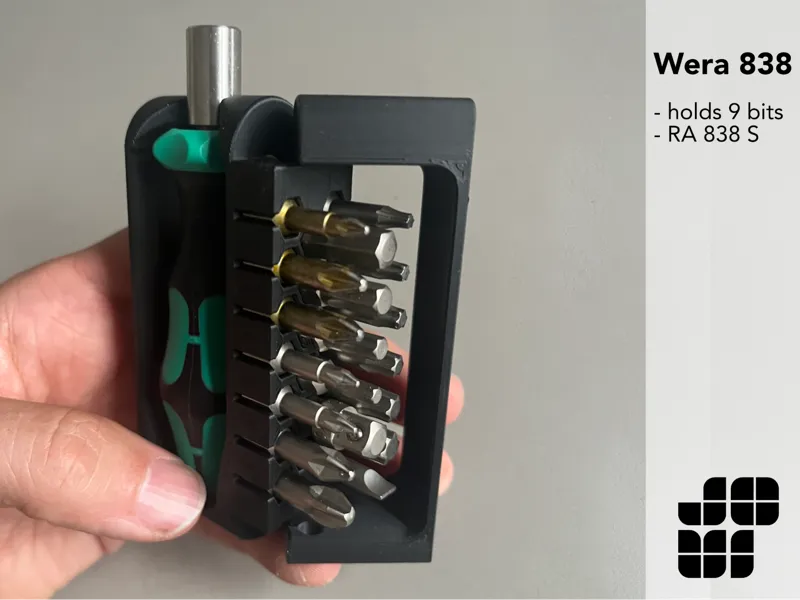 Wera RA 838 S holder with up to 20 bits