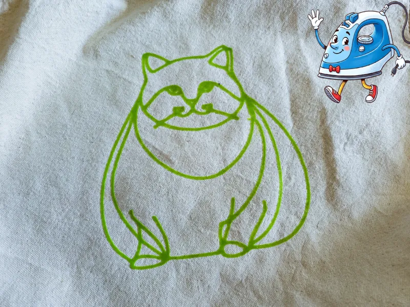 Fat Cat - Iron on fabric Tpu T-shirt