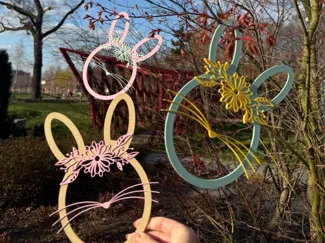 FloraBunny Easter Minimal Ornament