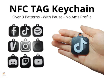 NFC Tag Keychain By 3DMake_PL
