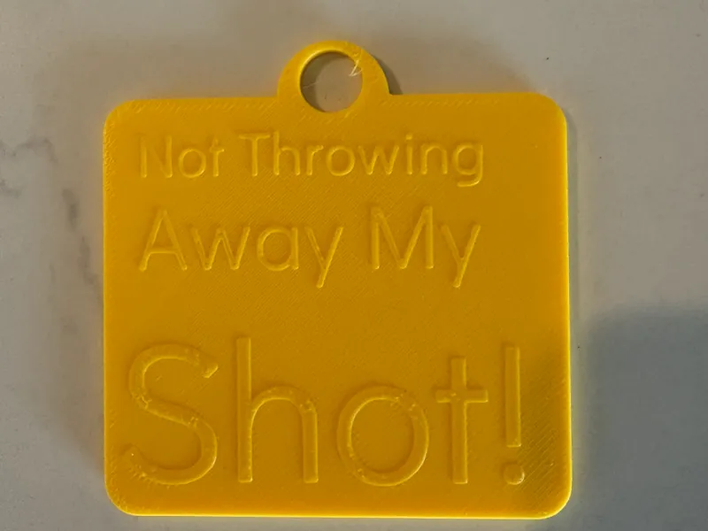 Hamilton "My Shot" Keychain