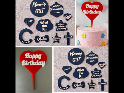 Custom Topper & Keychain Generator (10 Shapes)