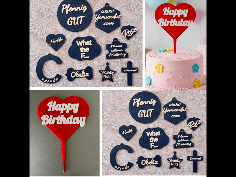 Custom Topper & Keychain Generator (10 Shapes)