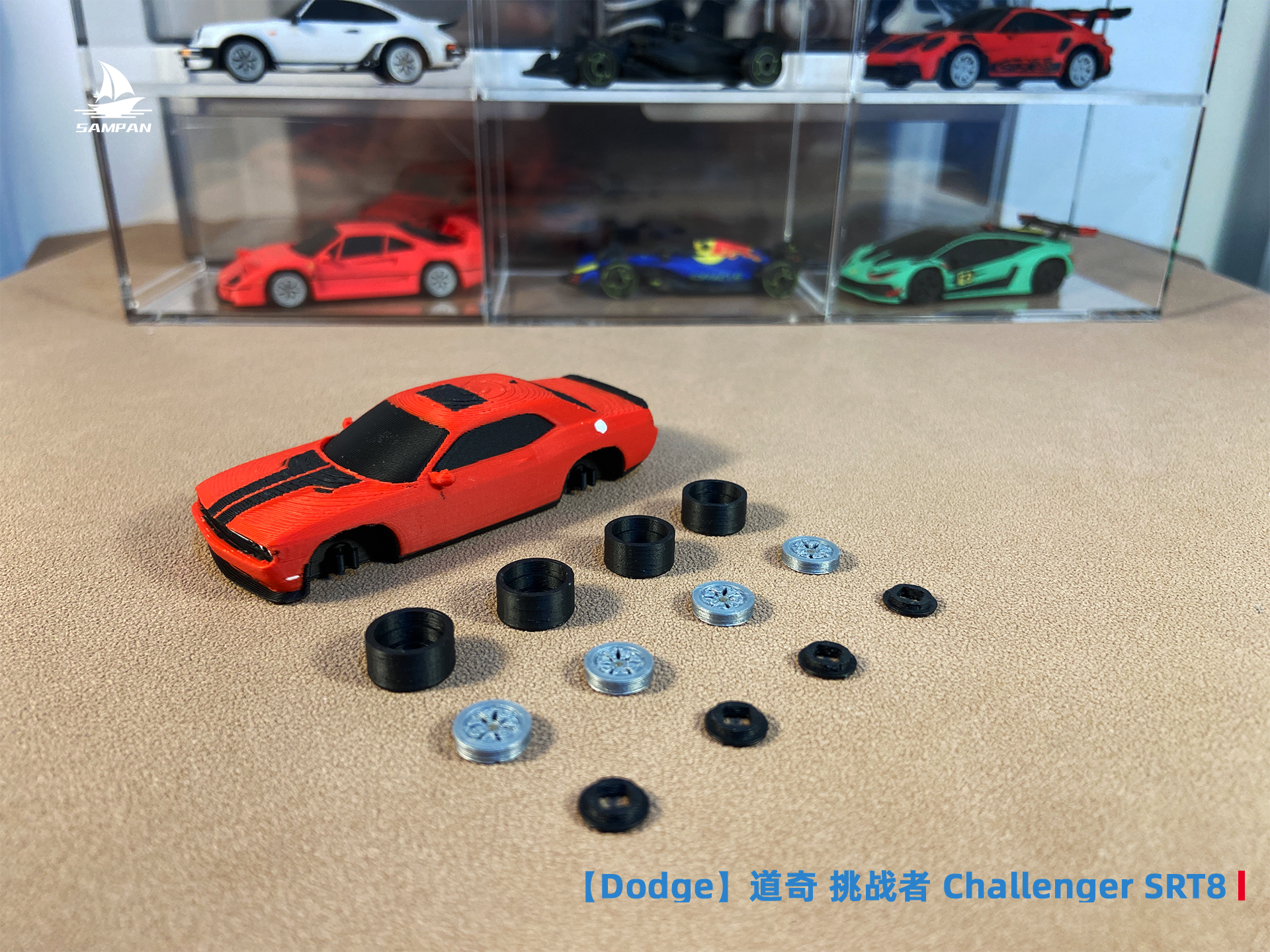Miniatura 2 do modelo 3D 【Dodge】道奇挑战者 Challenger SRT8 美式肌肉车 性能车 组装/轮胎可动