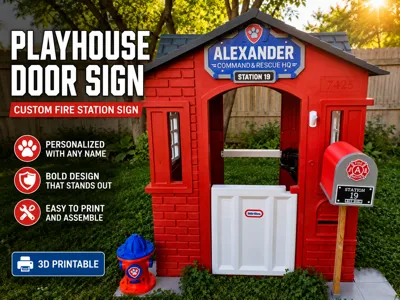 Playhouse Door Sign – Command & Rescue HQ