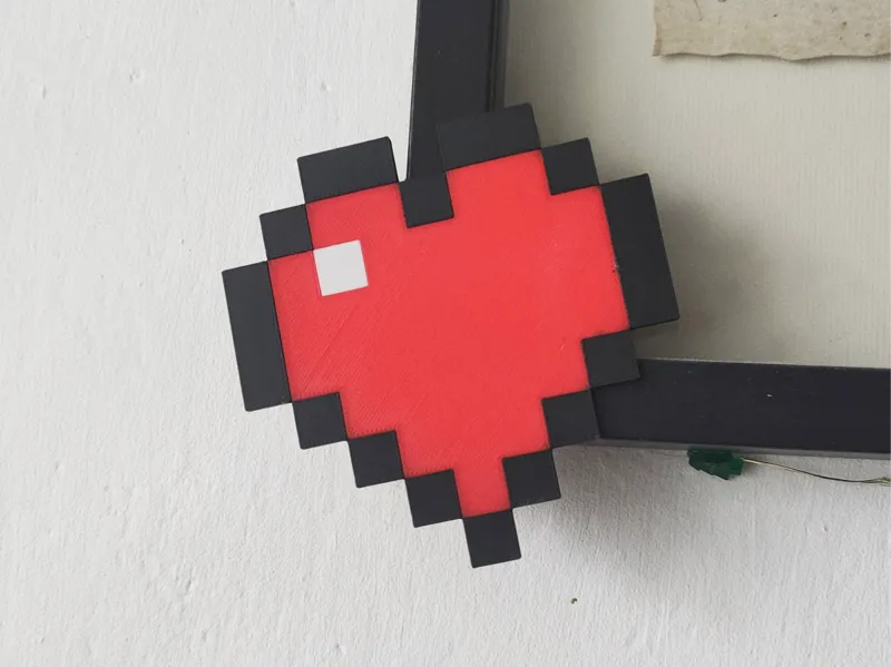 Pixel Heart Decoration - Valentine - Minecraft