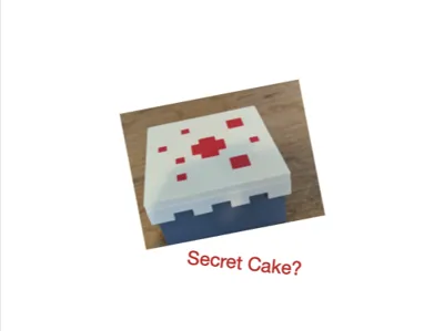 secret Minecraft cake