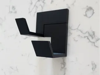 Designer towel hook for body and hair towel