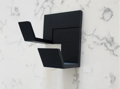 Designer towel hook for body and hair towel