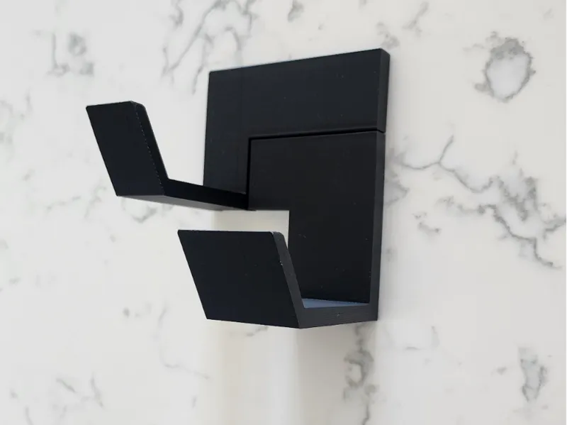 Designer towel hook for body and hair towel