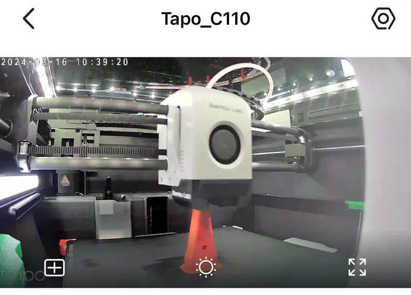 TPLink Tapo C110 Camera Mount -- Bambu Lab X1C/P1S