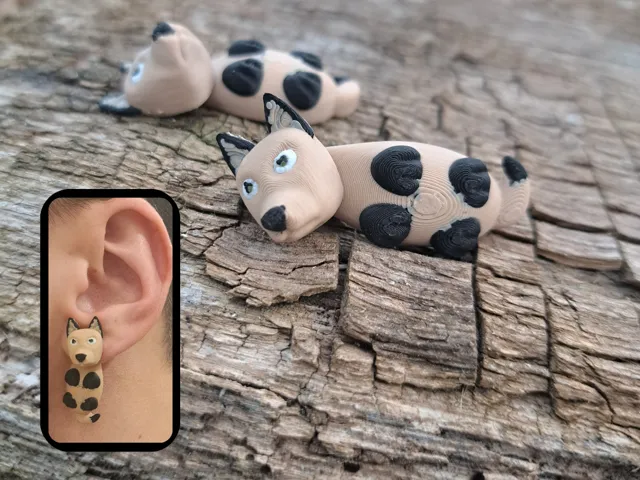German Shepherd - dog earrings