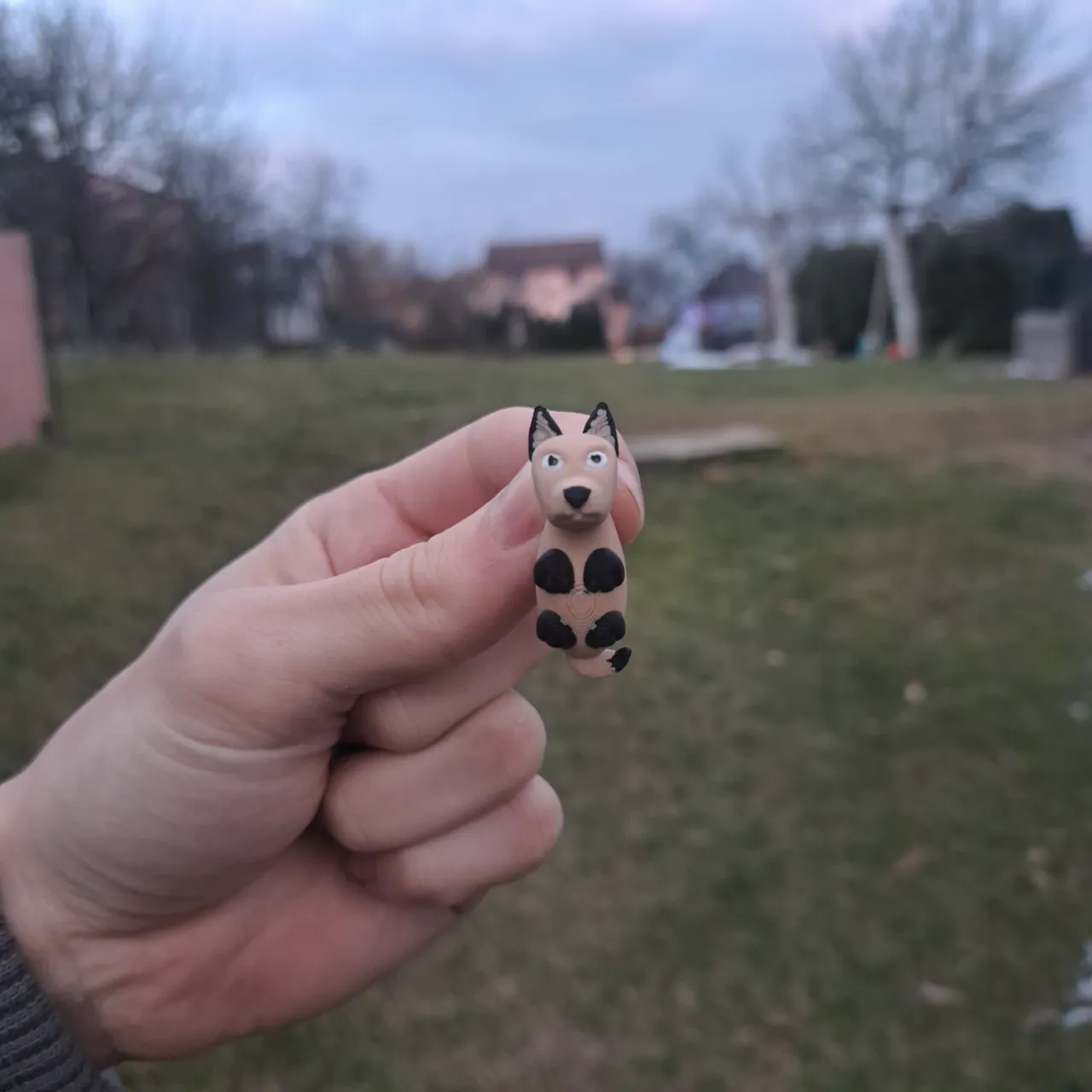 German Shepherd - dog earrings view 2