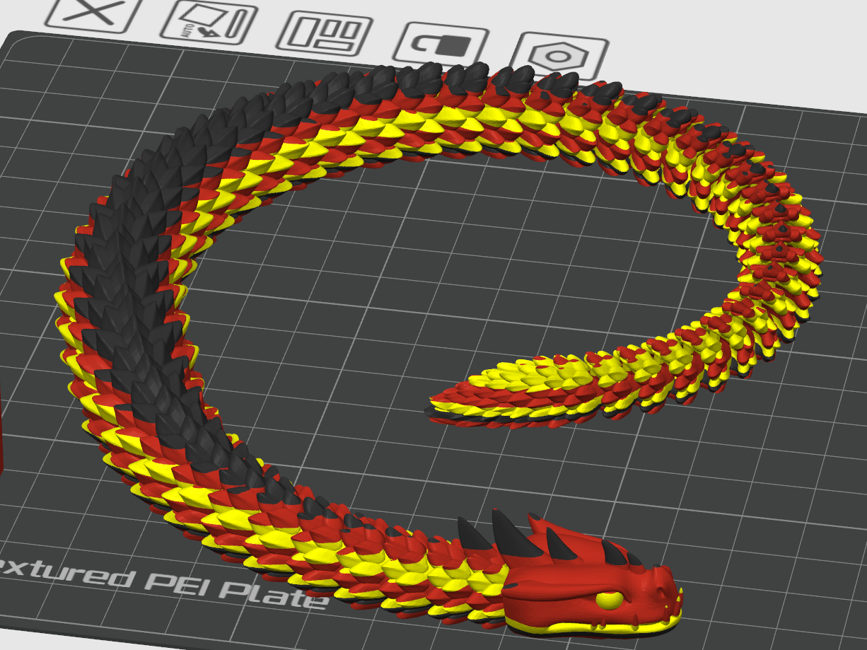 Miniatura 2 do modelo 3D 驯龙高手蛇龙，滑翼龙，无需支撑，MINI可打