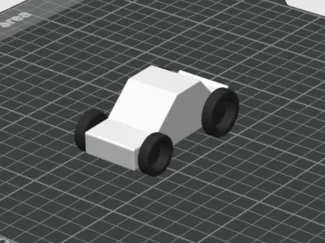 small toy car moving wheels