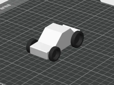 small toy car moving wheels