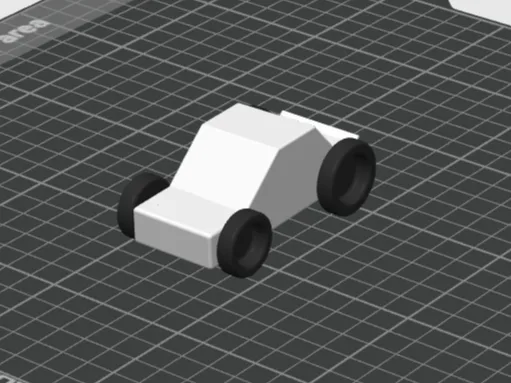 small toy car moving wheels