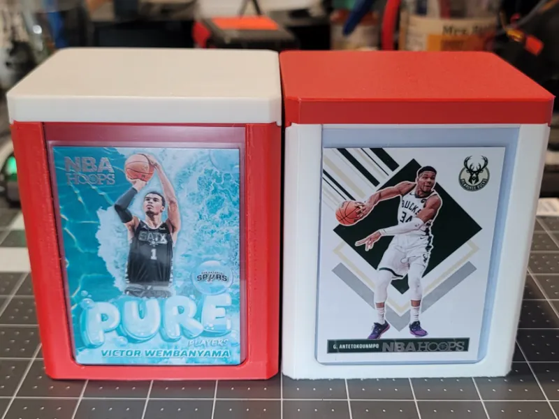 Sports Trading Card Case Box  - 4 Top Loaders