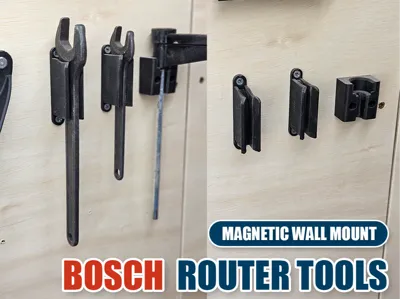 Bosch Router Wrenches Magnetic Wall Holder