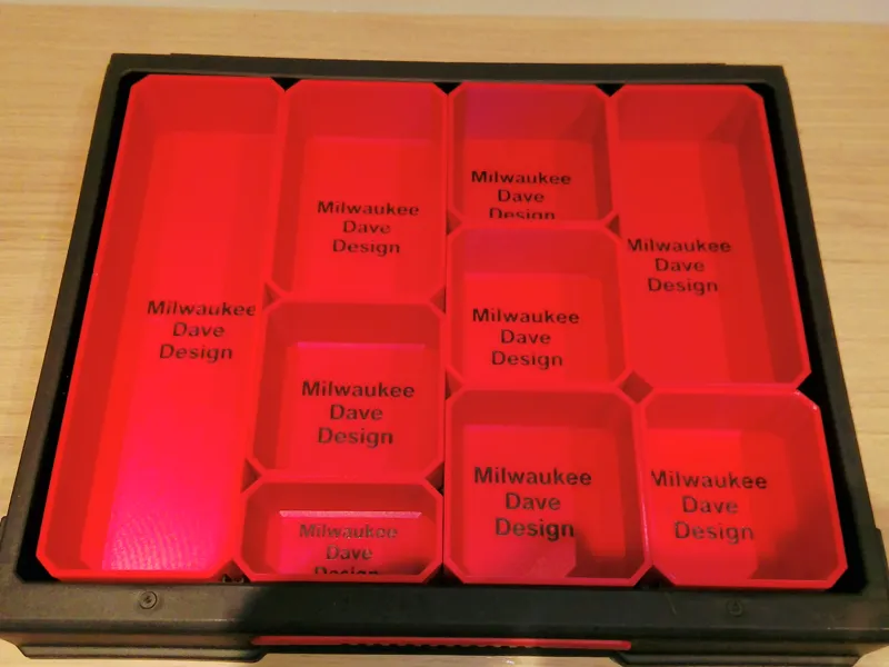 Milwaukee Packout 4 Drawer organisers Inner Third