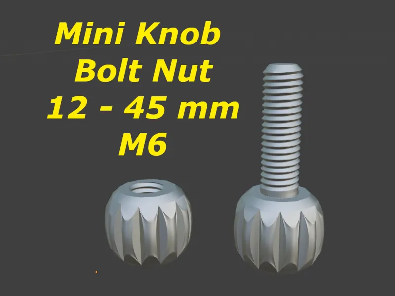 Mini Knob Bolt Nut M6